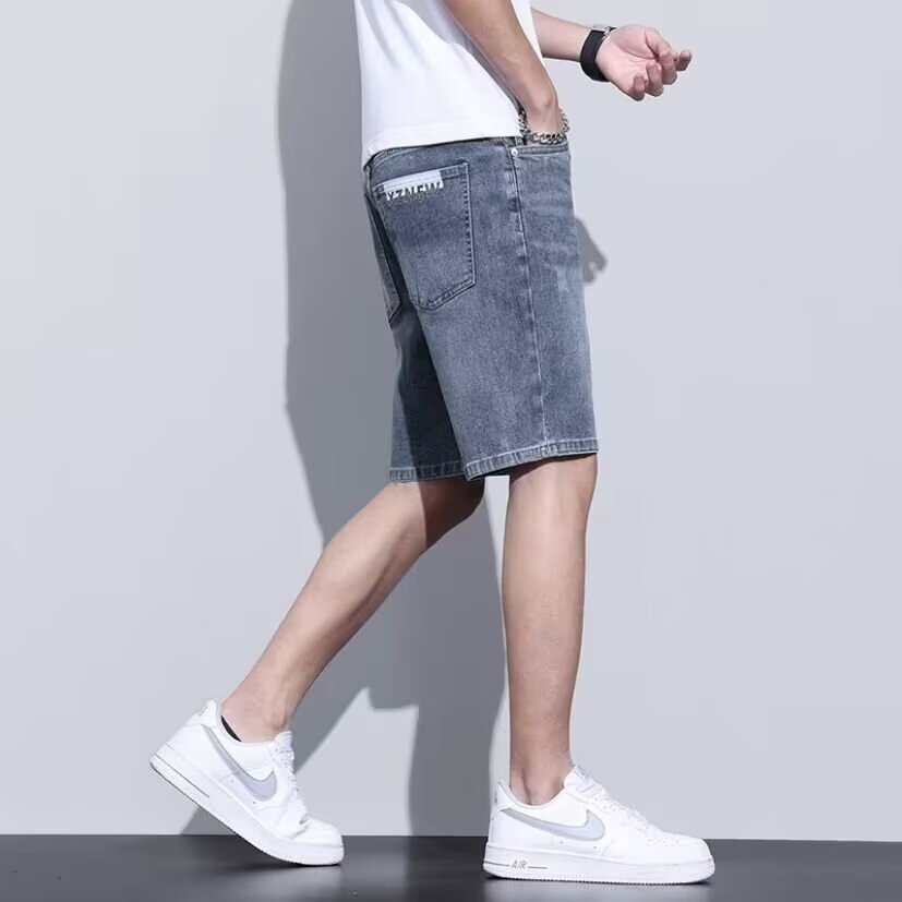 牛仔短裤男款
